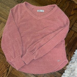 hollister pink sweater size xs